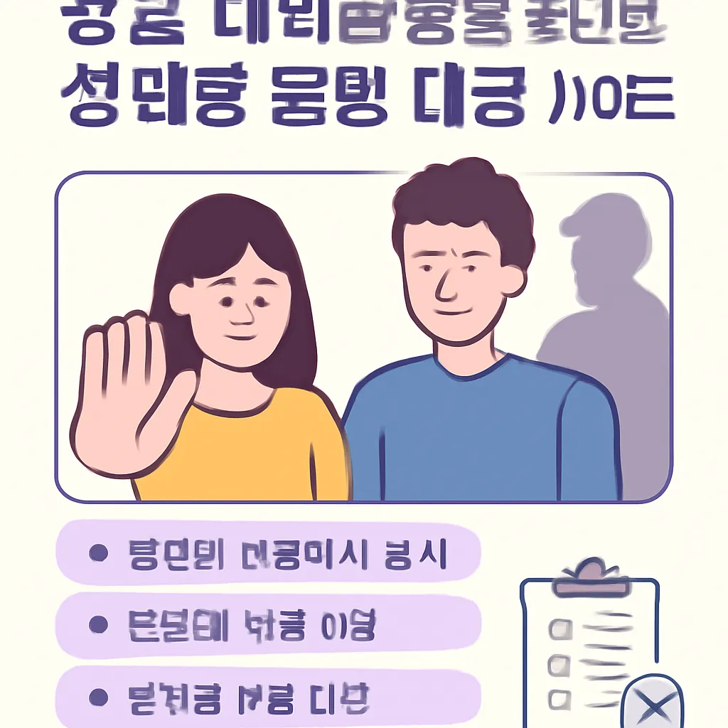 창업·대외활동 중 발생한 성희롱 분쟁 대응 가이드